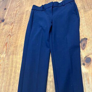 NWOT J. Crew Cameron Cropped Stretch 4-Season Pant-- Navy 0P